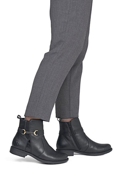 Rieker 74856-00 Black H Fit Ankle Boots