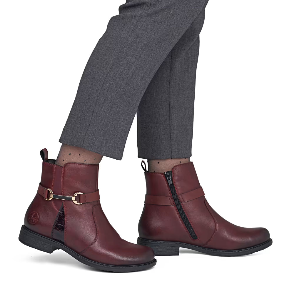 Rieker 74856-35 Bordo Burgundy H Fit Boots