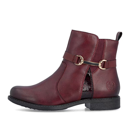 Rieker 74856-35 Bordo Burgundy H Fit Boots