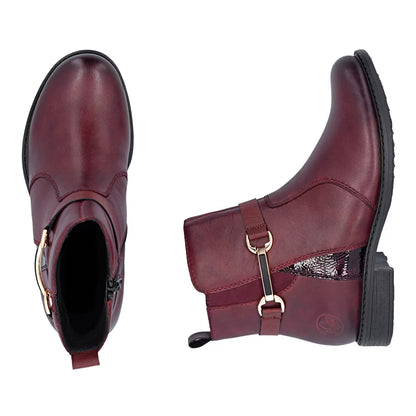 Rieker 74856-35 Bordo Burgundy H Fit Boots