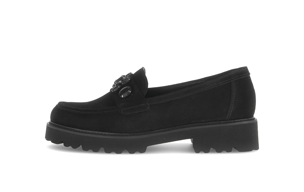 Gabor 75.241.17 Black Slip On Moccasins
