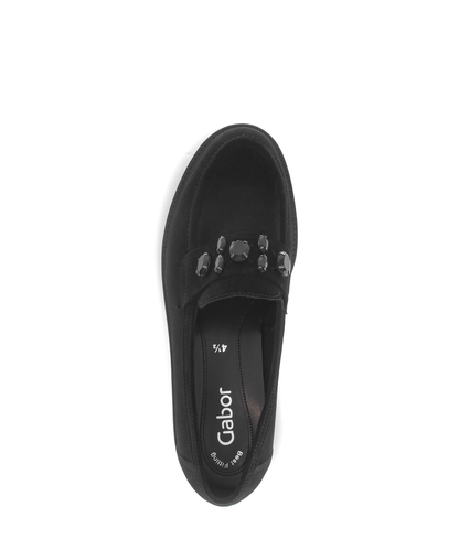 Gabor 75.241.17 Black Slip On Moccasins