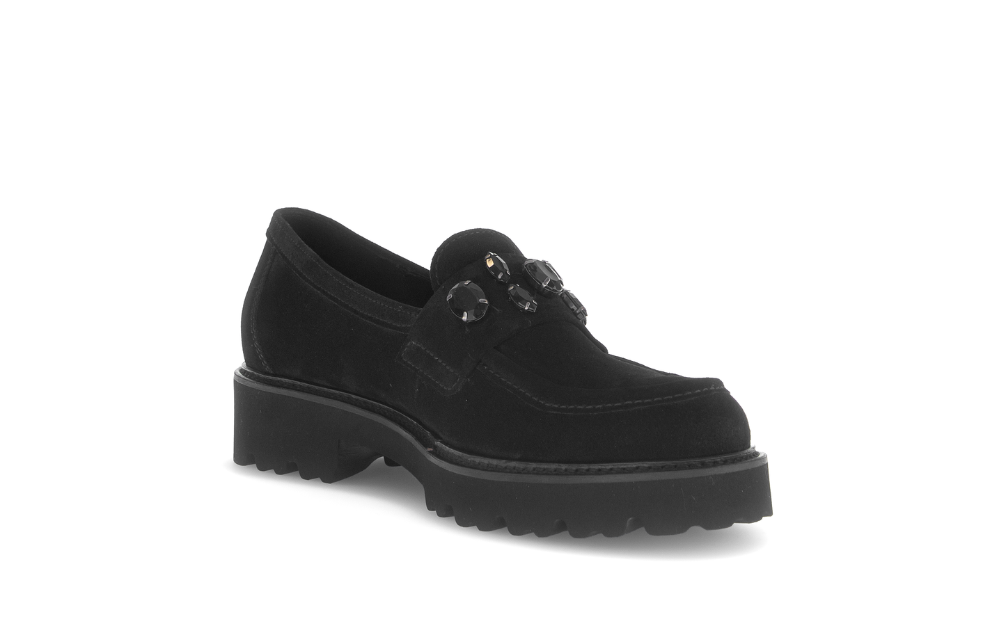 Gabor 75.241.17 Black Slip On Moccasins
