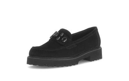 Gabor 75.241.17 Black Slip On Moccasins