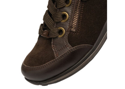 Ara 12-64587 23 Osaka Highsoft Cacao Moro Mocca Brown Suede H Fit Trainers