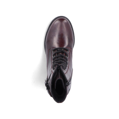 Rieker 75431-35 Burgundy Combi Ankle Boots