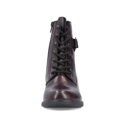 Rieker 75431-35 Burgundy Combi Ankle Boots