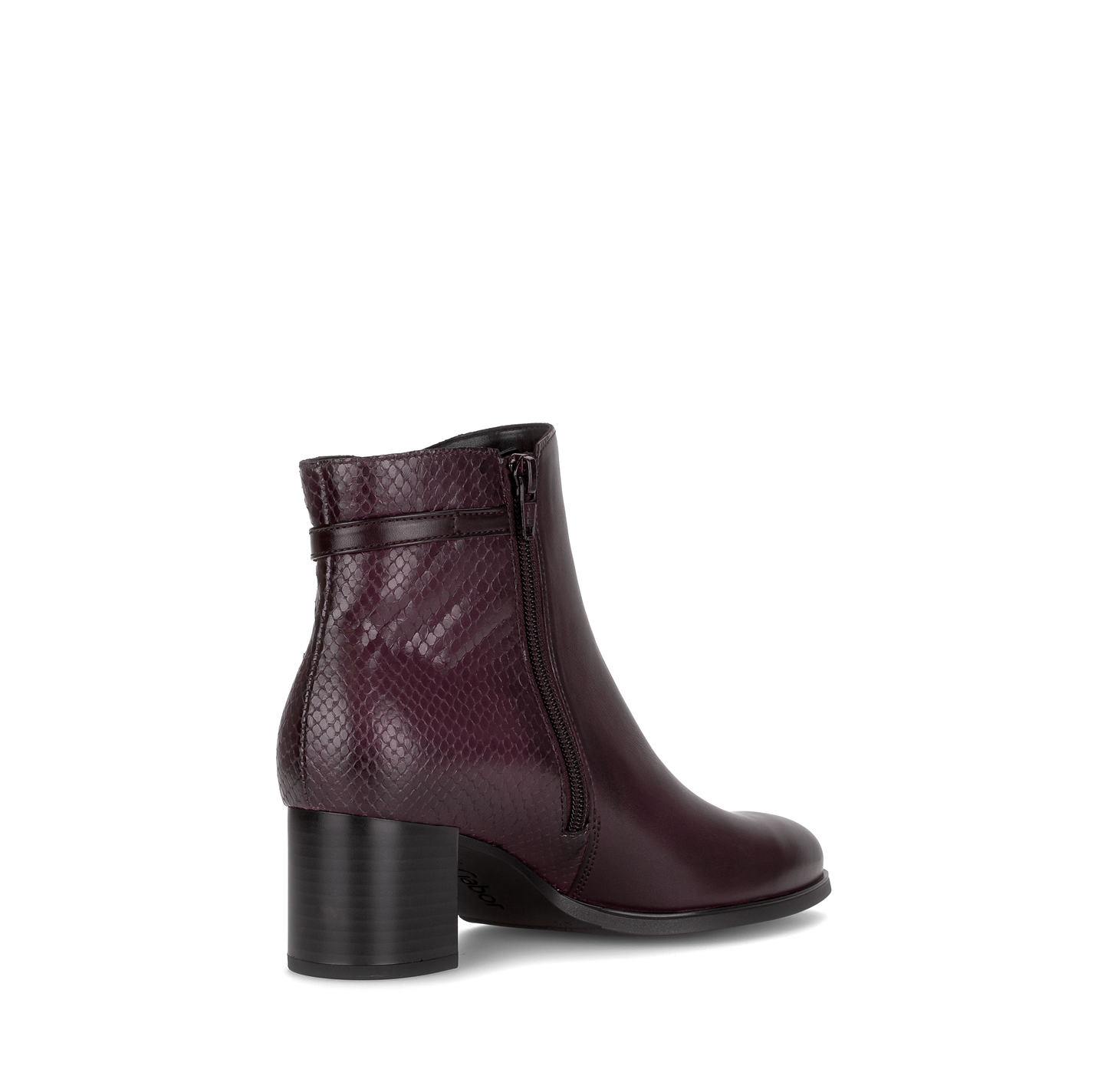 Gabor 75.692.25 Bordo Burgundy Block Heel Ankle Boots