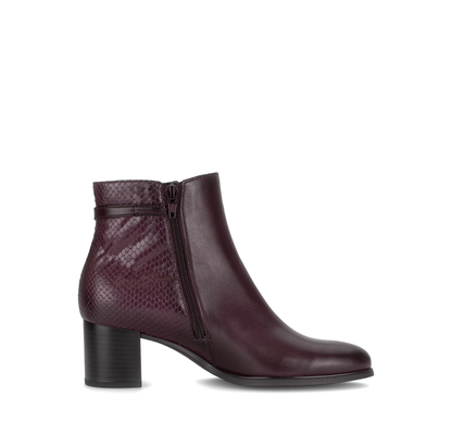 Gabor 75.692.25 Bordo Burgundy Block Heel Ankle Boots