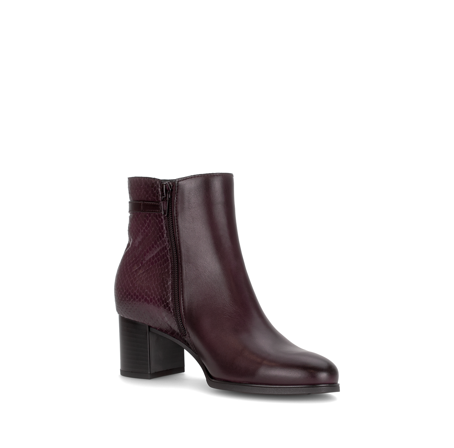 Gabor 75.692.25 Bordo Burgundy Block Heel Ankle Boots