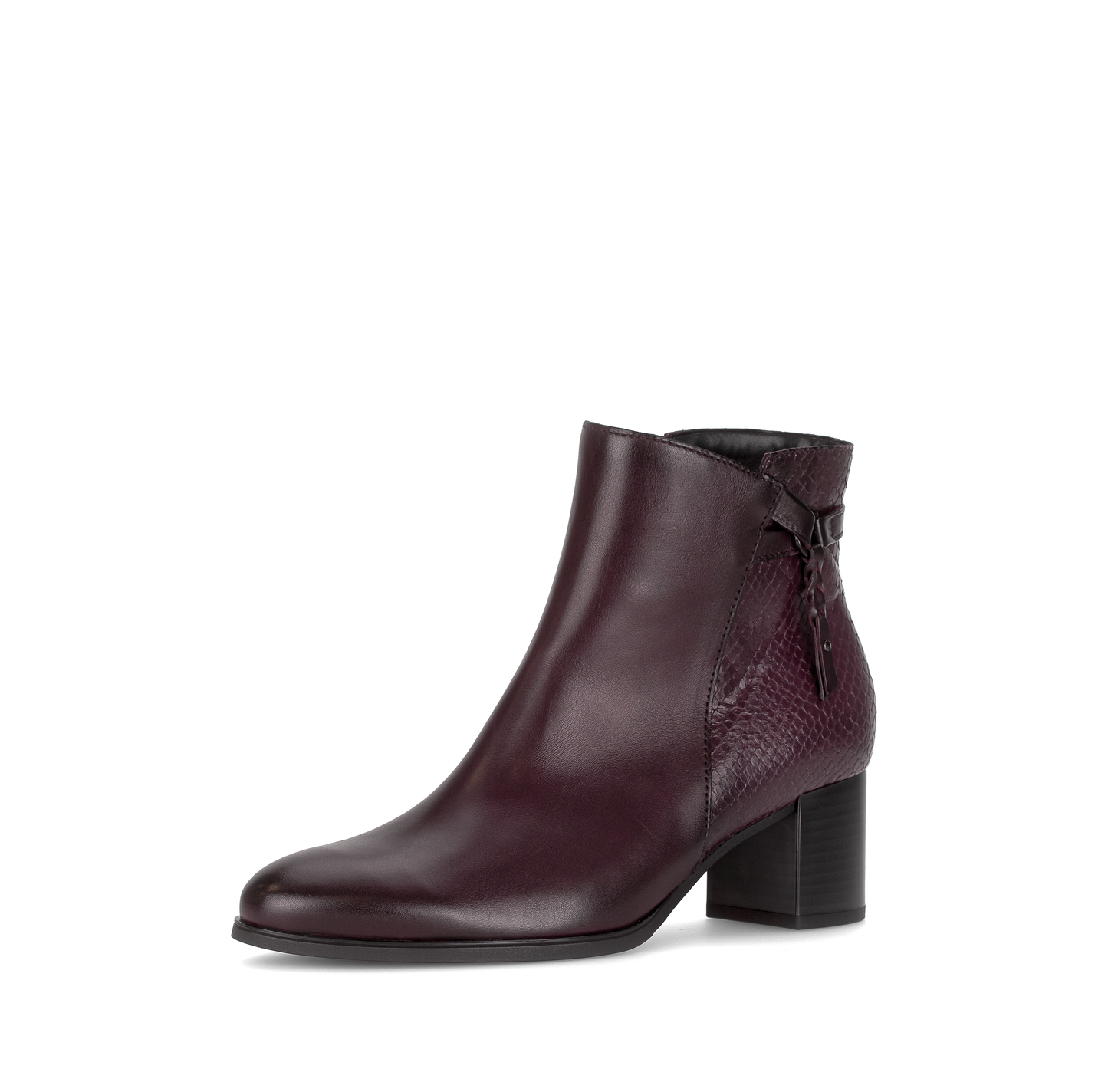 Gabor 75.692.25 Bordo Burgundy Block Heel Ankle Boots