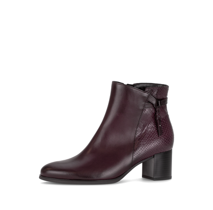 Gabor 75.692.25 Bordo Burgundy Block Heel Ankle Boots