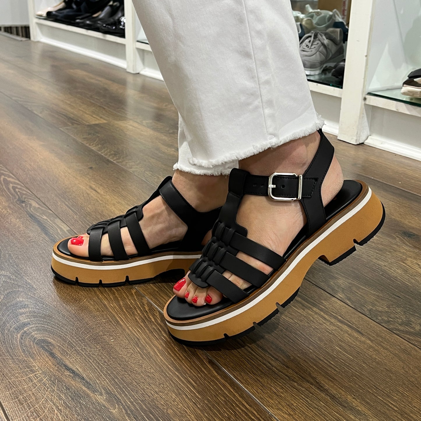 Alpe 5489 08 05 Black Slingback Sandals