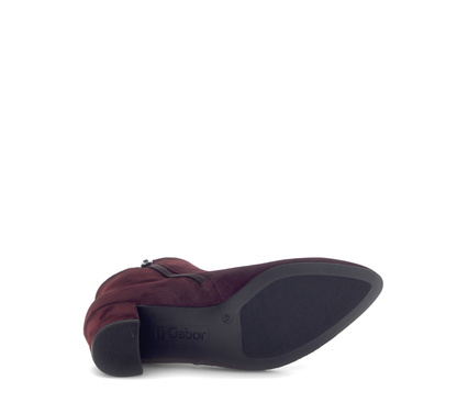 Gabor Comfort 75.701.15 Mulberry Block Heel Ankle Boots