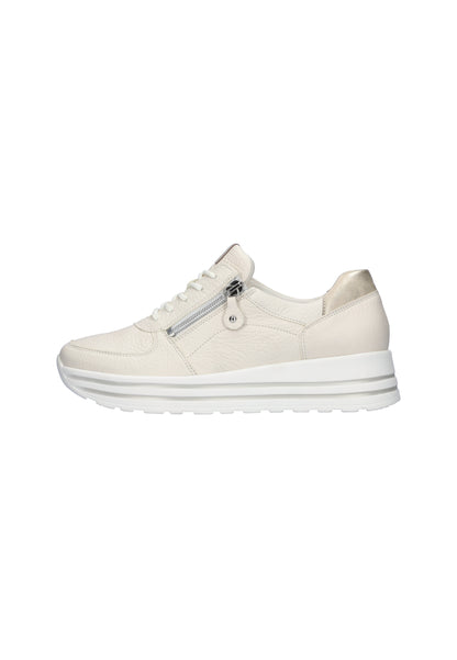 Waldlaufer 758009 207 698 H Lana H Fit Pearl & Light Gold Trainers with Zip