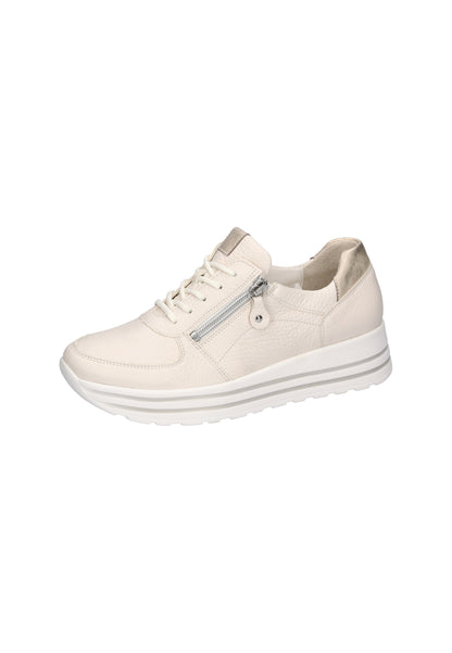 Waldlaufer 758009 207 698 H Lana H Fit Pearl & Light Gold Trainers with Zip