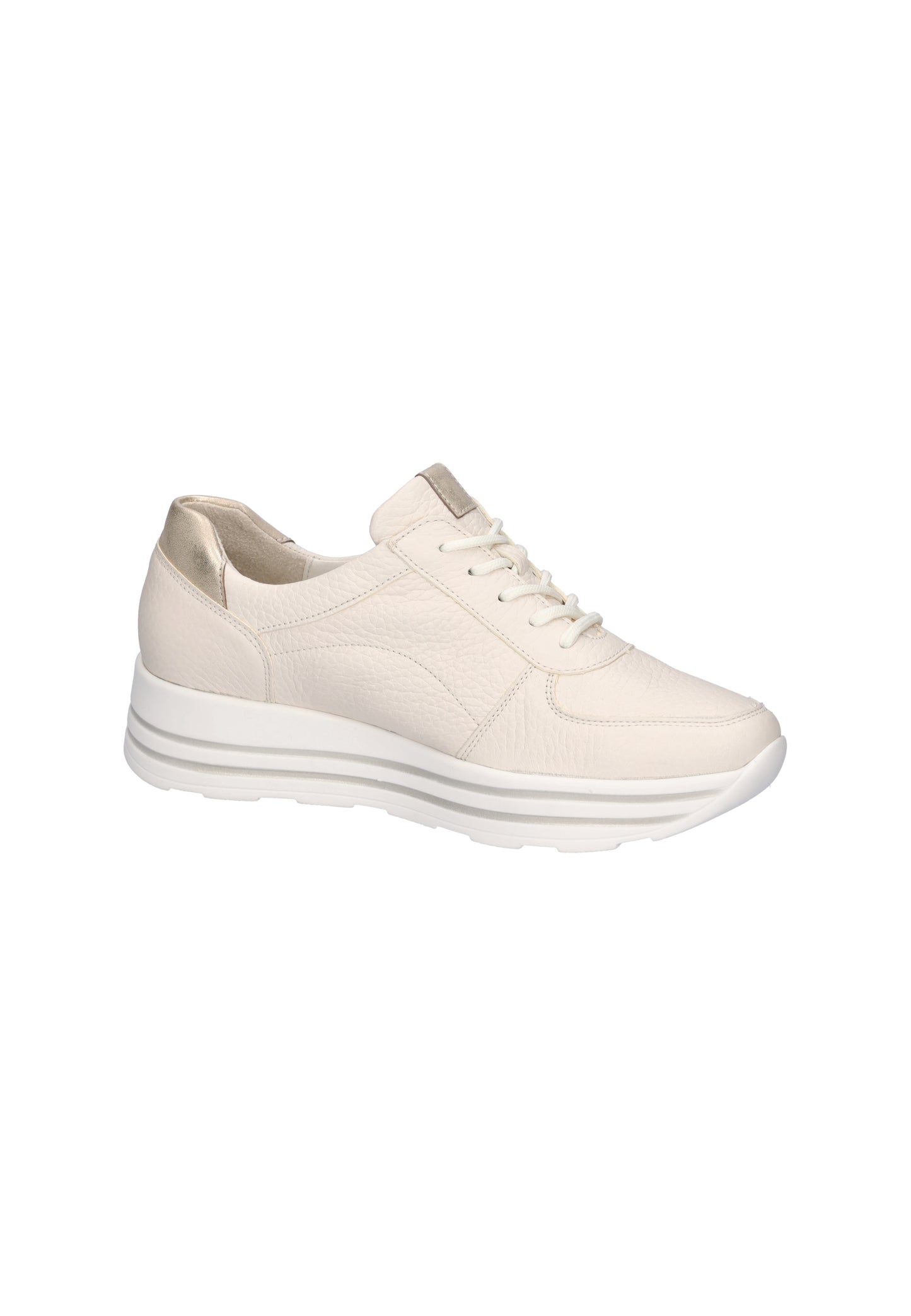 Waldlaufer 758009 207 698 H Lana H Fit Pearl & Light Gold Trainers with Zip