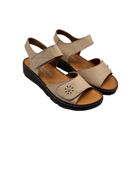 The Shoe Parlour by Phelans Shoes 759-55 Beige Velcro Sandals