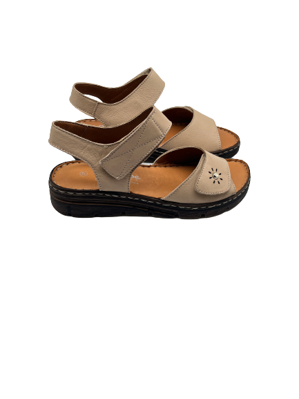 The Shoe Parlour by Phelans Shoes 759-55 Beige Velcro Sandals