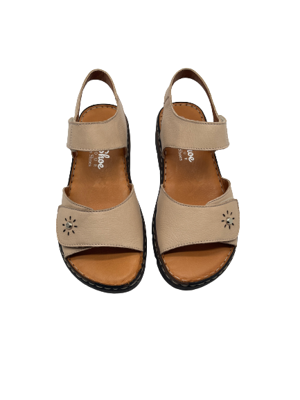 The Shoe Parlour by Phelans Shoes 759-55 Beige Velcro Sandals