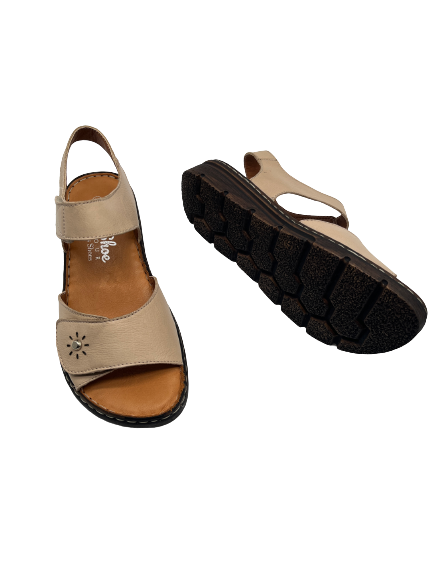 The Shoe Parlour by Phelans Shoes 759-55 Beige Velcro Sandals