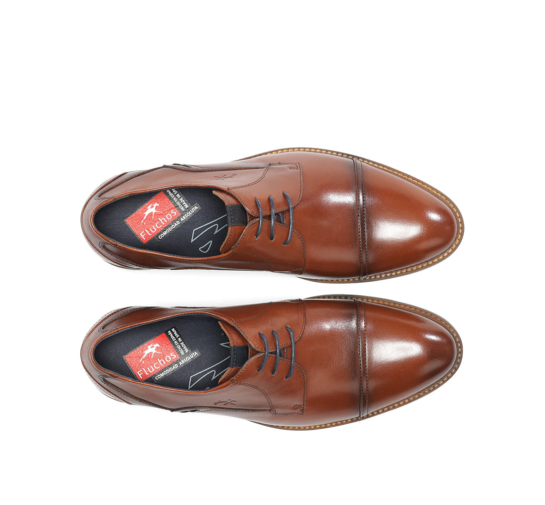 Fluchos F1630 Cuero Tan Lace Shoes