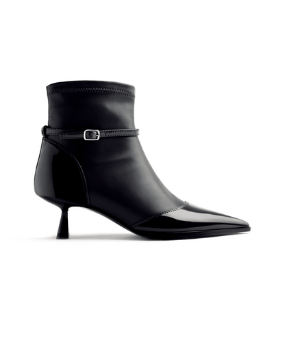 Gioseppo 76135-P Capian Black Kitten Heel Boots