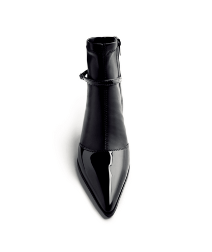 Gioseppo 76135-P Capian Black Kitten Heel Boots
