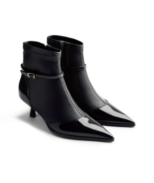 Gioseppo 76135-P Capian Black Kitten Heel Boots