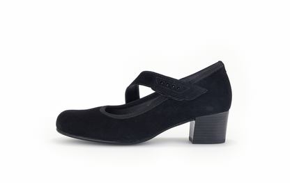 Gabor Comfort 76.149.47 Black H Fit Block Velcro Heels