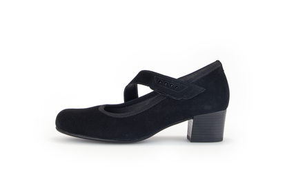 Gabor Comfort 76.149.47 Black H Fit Block Velcro Heels