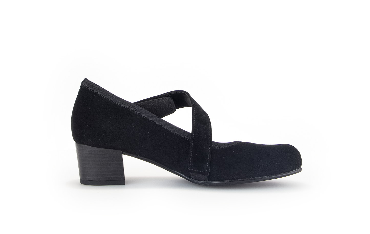 Gabor Comfort 76.149.47 Black H Fit Block Velcro Heels
