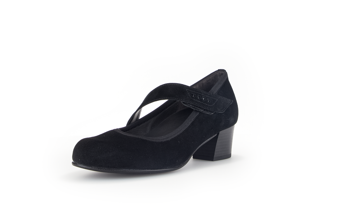 Gabor Comfort 76.149.47 Black H Fit Block Velcro Heels