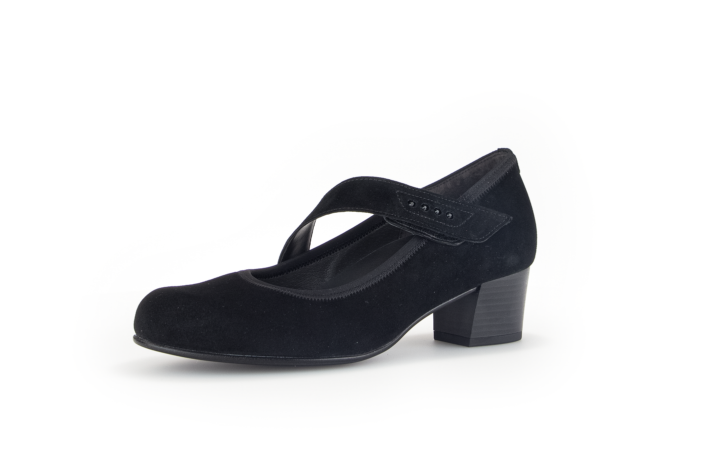 Gabor Comfort 76.149.47 Black H Fit Block Velcro Heels
