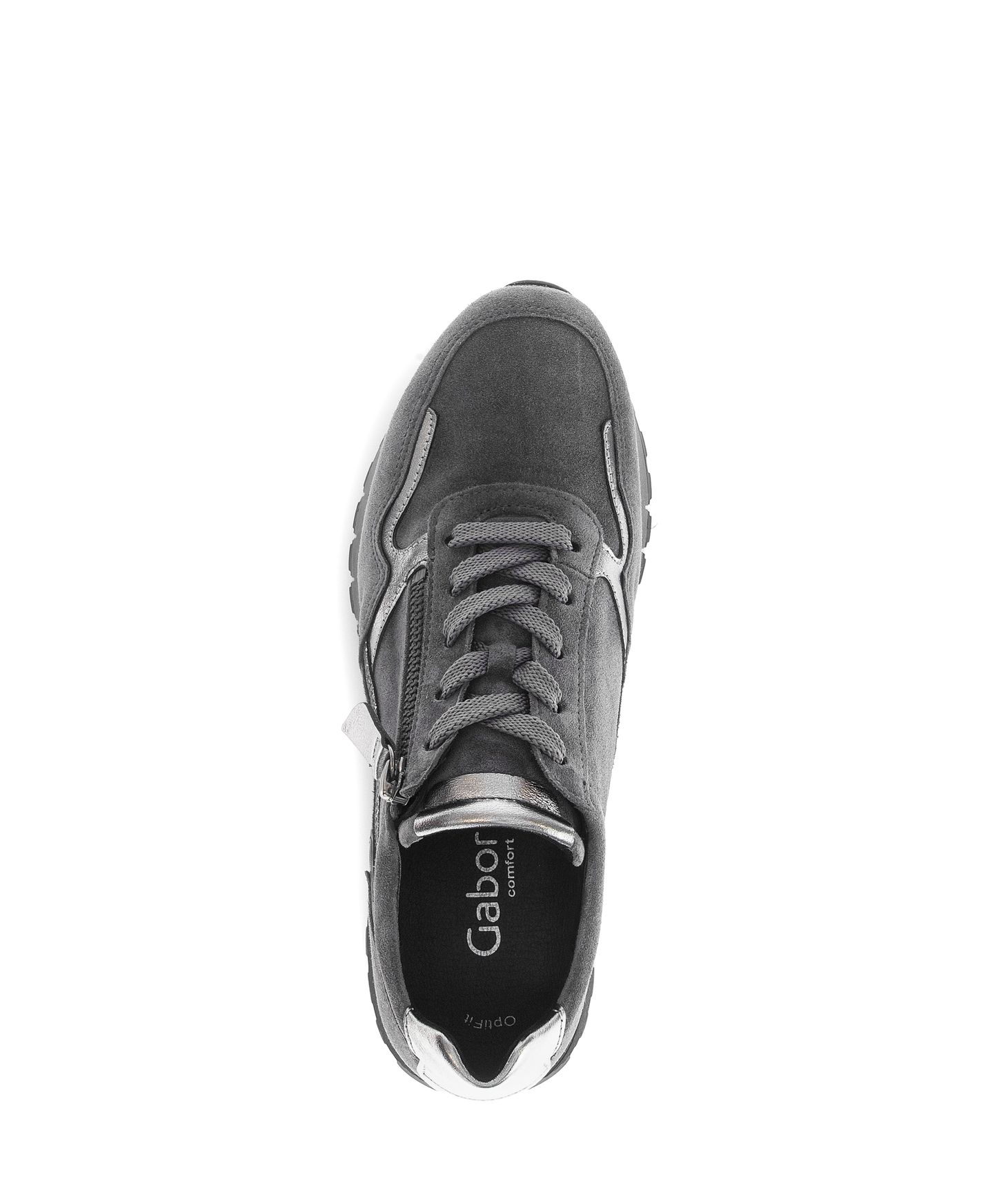 Gabor Comfort 76.378.40 Graphite Grey & Antique Silver combi H Fit Sneakers