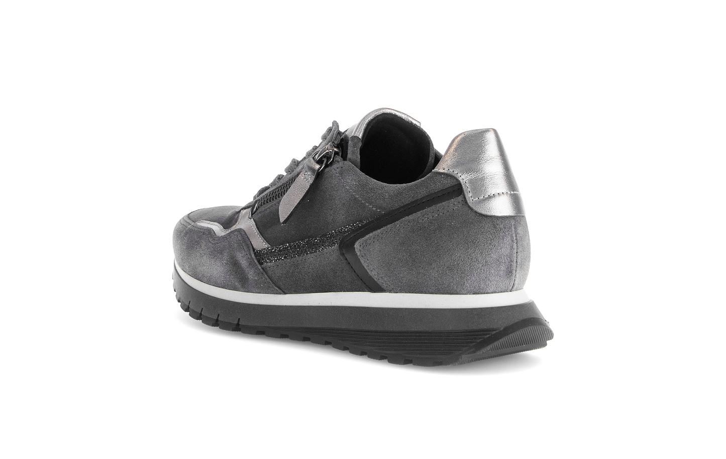 Gabor Comfort 76.378.40 Graphite Grey & Antique Silver combi H Fit Sneakers
