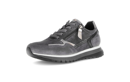 Gabor Comfort 76.378.40 Graphite Grey & Antique Silver combi H Fit Sneakers