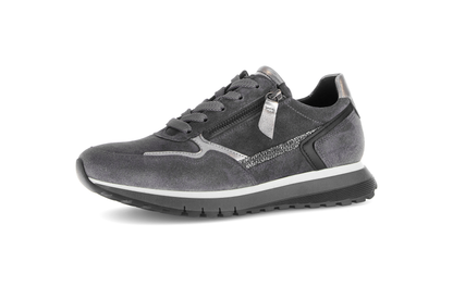 Gabor Comfort 76.378.40 Graphite Grey & Antique Silver combi H Fit Sneakers