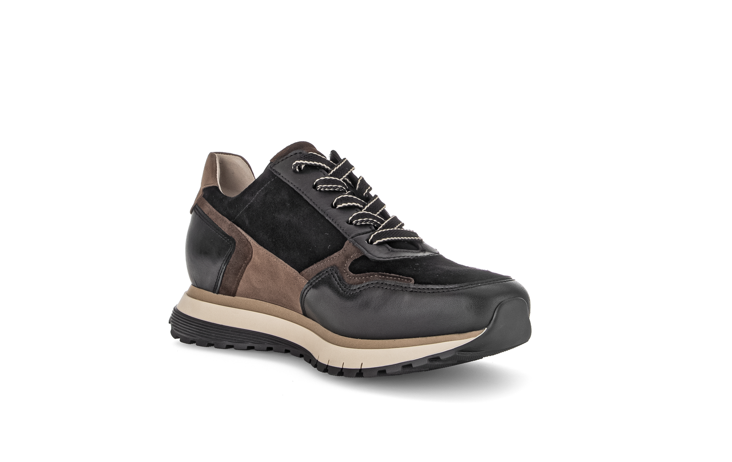 Gabor Comfort 76.378.67 Black & Gold Combi H Fit Sneakers