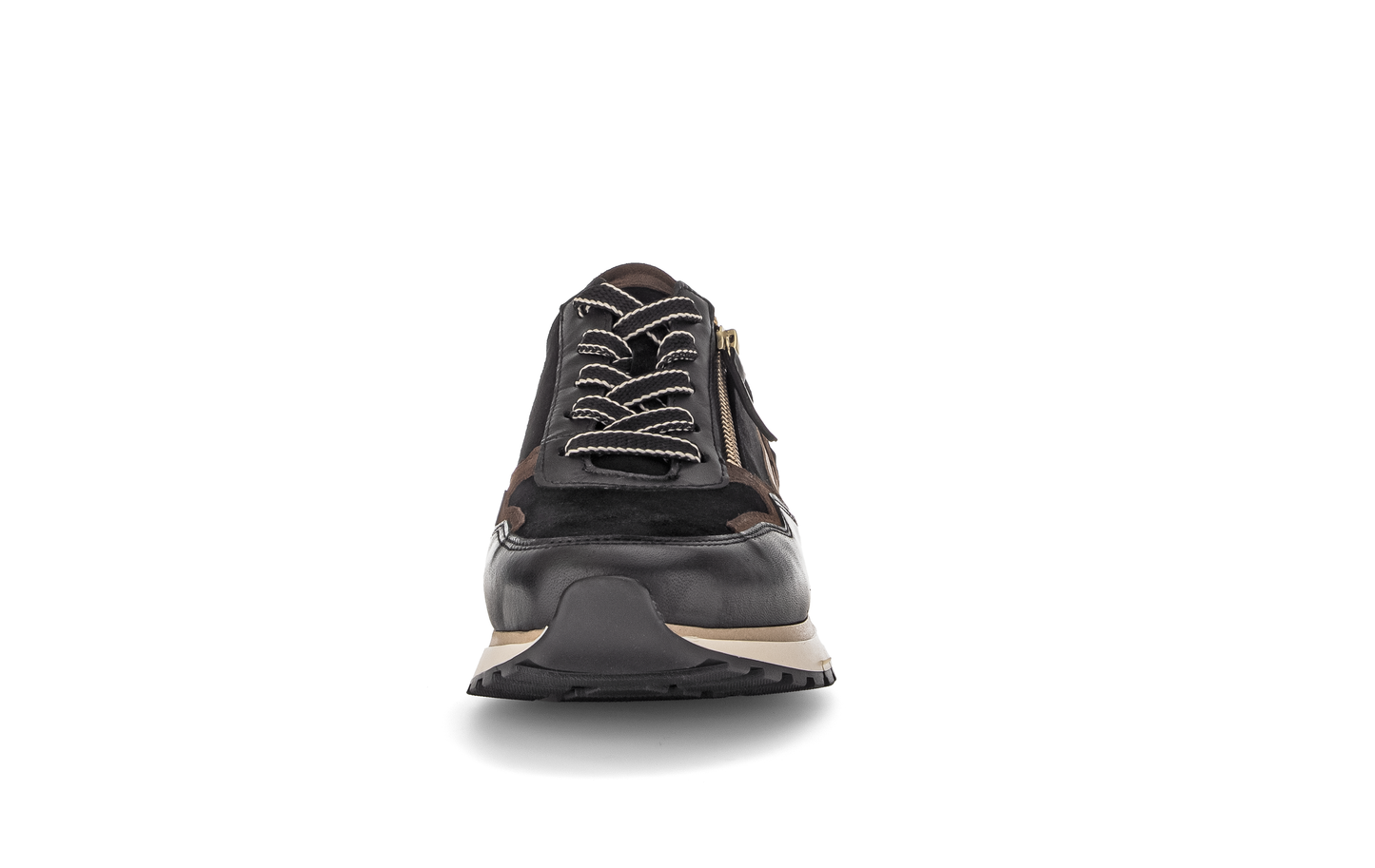 Gabor Comfort 76.378.67 Black & Gold Combi H Fit Sneakers