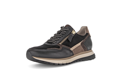 Gabor Comfort 76.378.67 Black & Gold Combi H Fit Sneakers