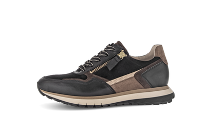 Gabor Comfort 76.378.67 Black & Gold Combi H Fit Sneakers