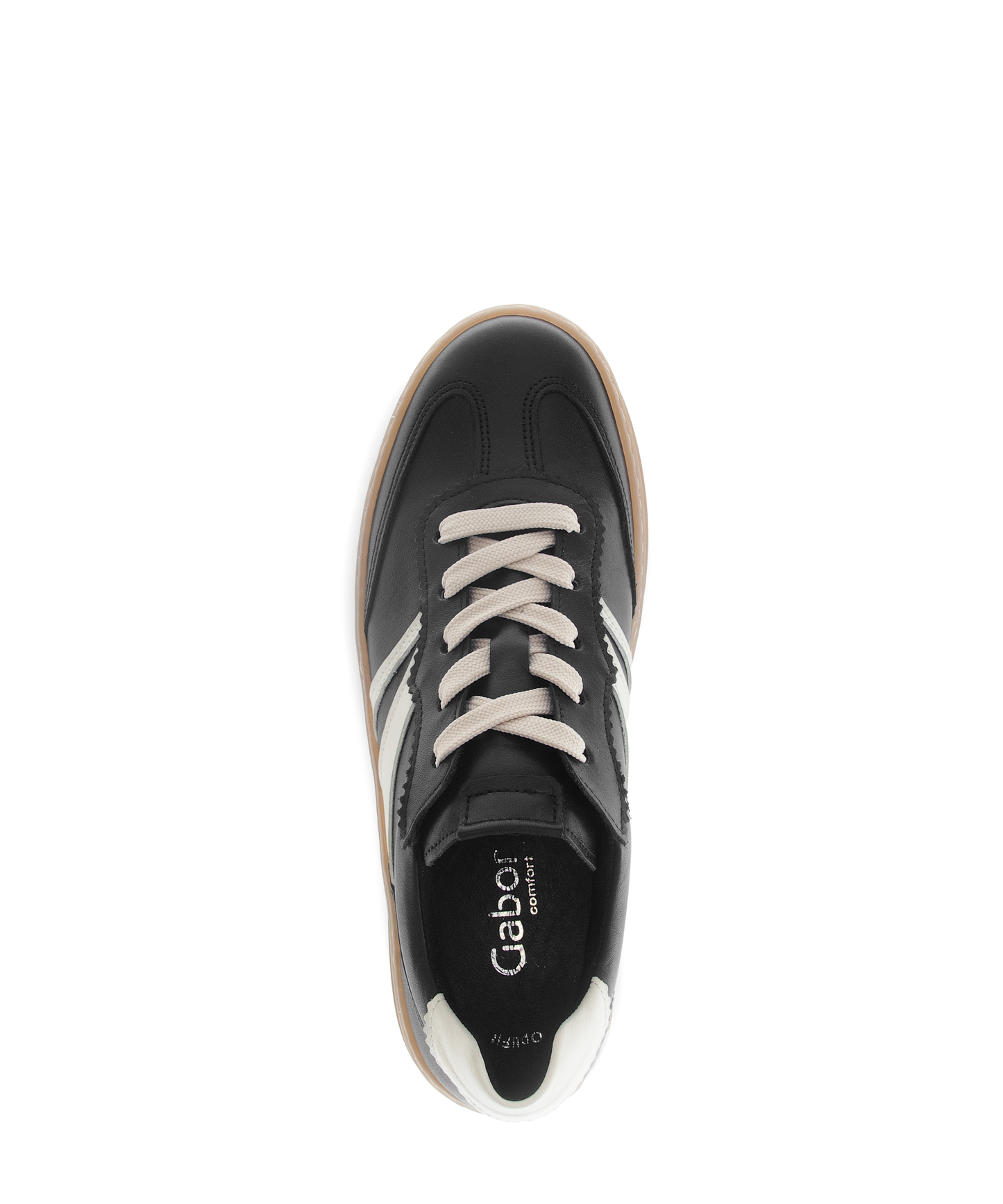 Gabor Comfort 76.475.57 Black & Latte Cream Combi G Fit Trainers