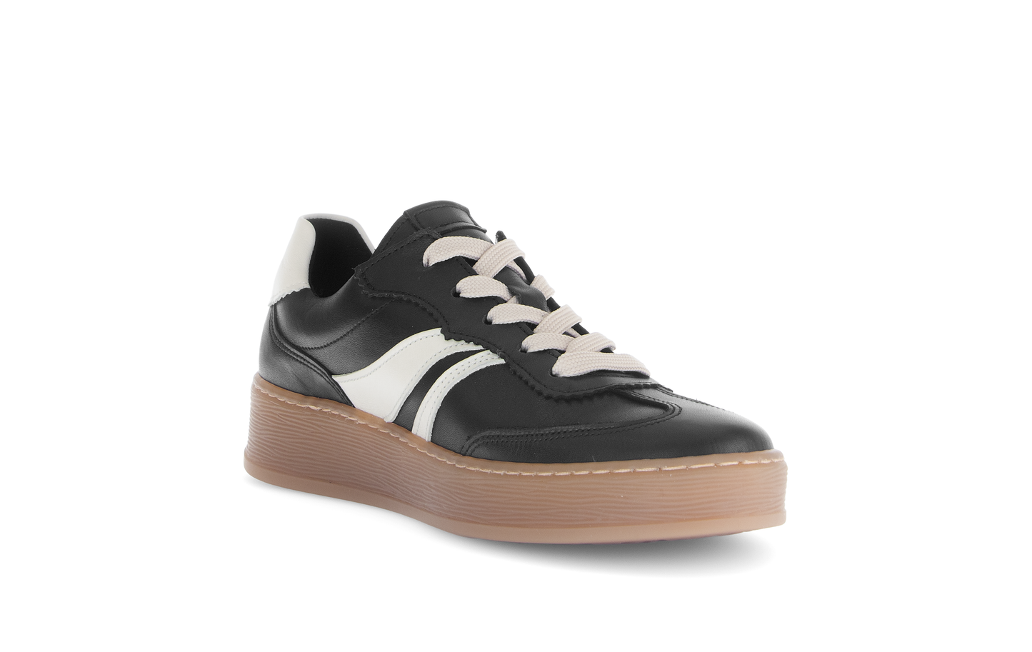 Gabor Comfort 76.475.57 Black & Latte Cream Combi G Fit Trainers