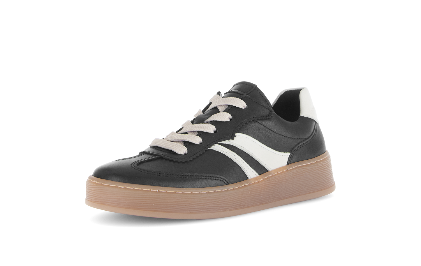 Gabor Comfort 76.475.57 Black & Latte Cream Combi G Fit Trainers