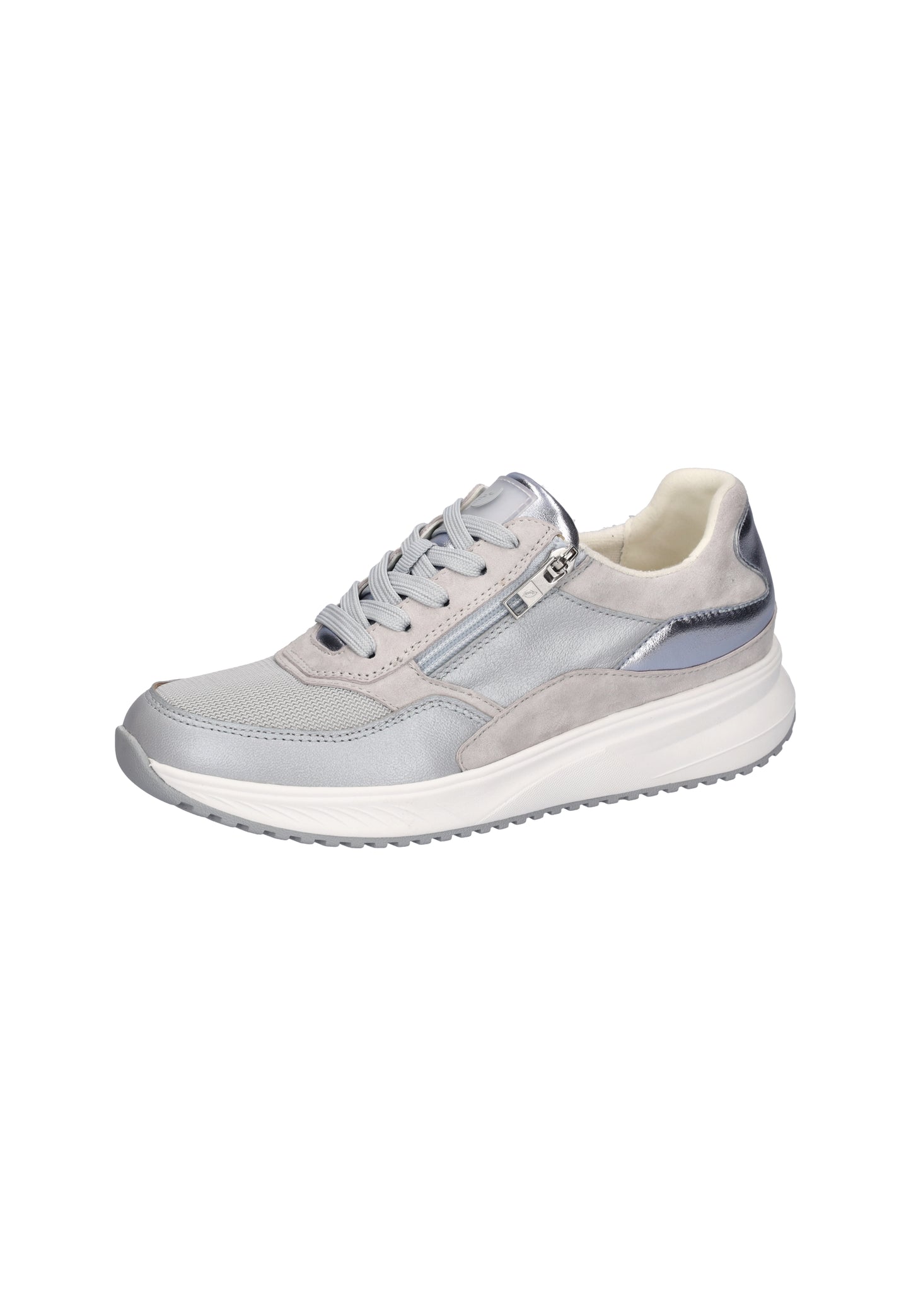 Waldlaufer 765001 107 267 H Mara H Fit Sky Blue Combi Sneakers with Zip