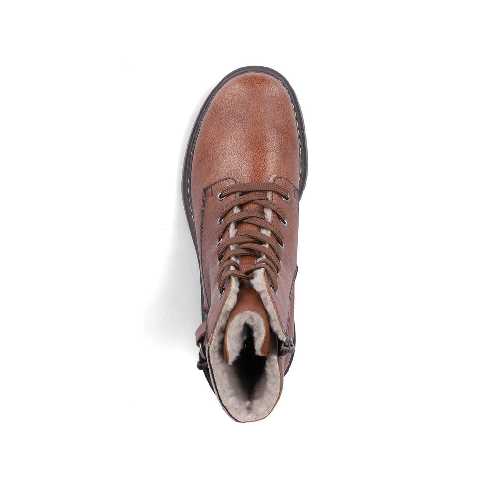 Rieker 76724-25 Brown, Stone & Black Combi Boots