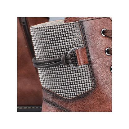 Rieker 76724-25 Brown, Stone & Black Combi Boots