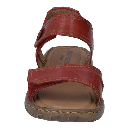 Josef Seibel 76758 88 400 Debra 58 Red Velcro Sandals with Slingback Strap