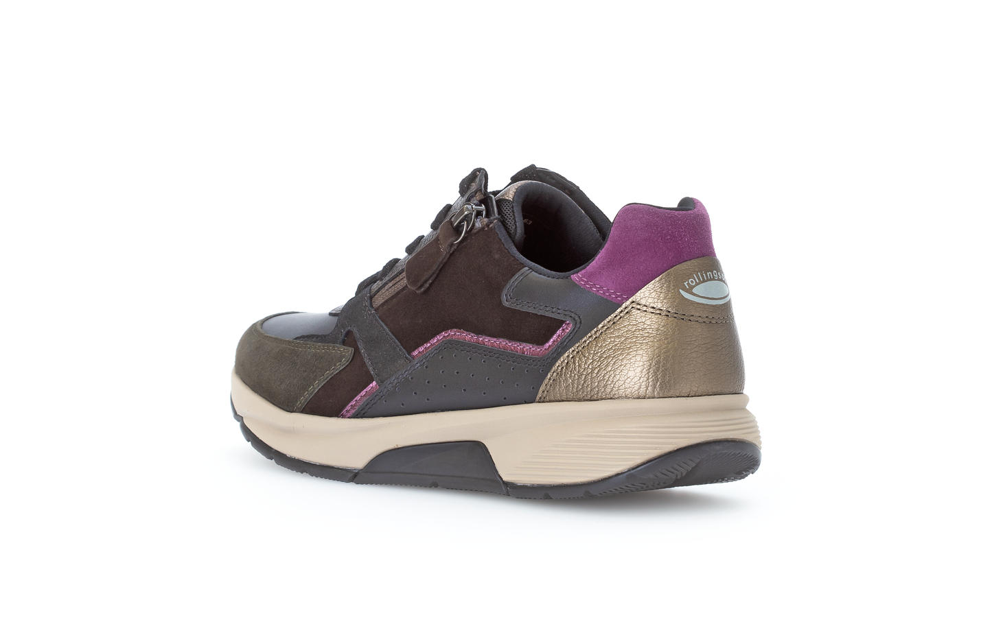 Gabor Rollingsoft 76.878.63 Black, Brown & Berry Combi Sneakers
